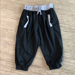 Black Cropped Joggers